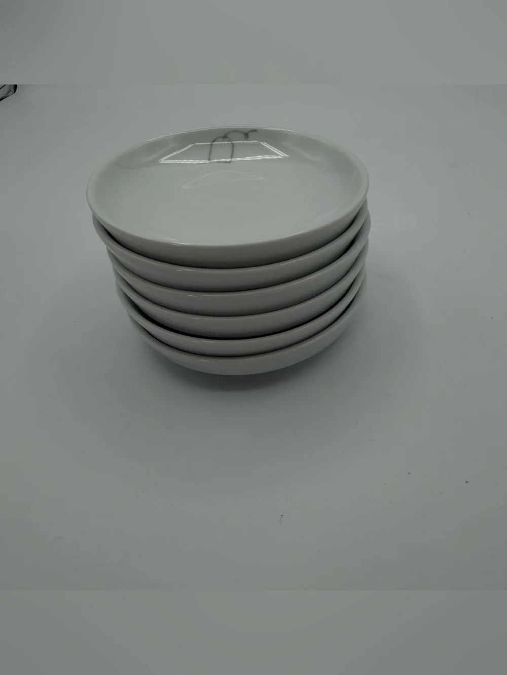 Crate & Barrel KAHLA Germany Tea Bag Holders White Porcelain 4” Set of 6